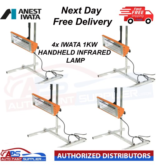 4x ANEST IWATA 1KW HANDHELD INFRARED LAMP WITH STAND SMART HEAT LAMP- FAST DELIVERY